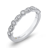 Round Half-Eternity Diamond Wedding Band in 14K White Gold