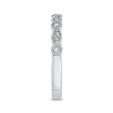 Round Half-Eternity Diamond Wedding Band in 14K White Gold