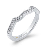 Round Half-Eternity Diamond Wedding Band in 14K White Gold