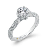Round Diamond Engagement Ring in 14K White Gold