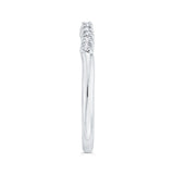 Round Diamond Wedding Band in 14K White Gold