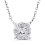 Round Diamond Fashion Pendant in 14K White Gold