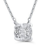 Round Diamond Fashion Pendant in 14K White Gold