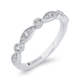 Round Diamond Wedding Band in 14K White Gold
