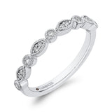Round Diamond Half-Eternity Wedding Band in 14K White Gold