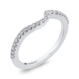 Round Diamond Half-Eternity Wedding Band in 14K White Gold