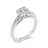 Euro Shank Diamond Engagement Ring In in 14K White Gold