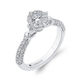 Round Diamond Engagement Ring in 14K White Gold
