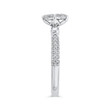 Round Diamond Engagement Ring in 14K White Gold