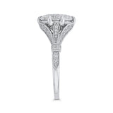 Round Diamond Engagement Ring in 14K White Gold