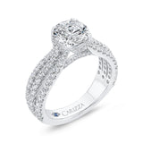Diamond Engagement Ring in 14K White Gold (Semi-Mount)