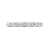 Marquise Cut Diamond Wedding Band in 14K White Gold