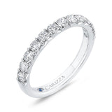 Round Diamond Half-Eternity Wedding Band in 14K White Gold