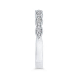 Round Diamond Half-Eternity Wedding Band in 14K White Gold