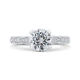 Round Diamond Engagement Ring in 14K White Gold (Semi-Mount)
