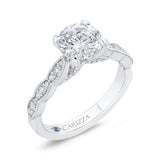 Round Diamond Engagement Ring in 14K White Gold (Semi-Mount)