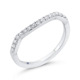 Round Diamond Half-Eternity Wedding Band in 14K White Gold