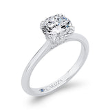 Round Diamond Engagement Ring in 14K White Gold (Semi-Mount)