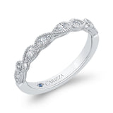 Pear Cut Round Diamond Half-Eternity Wedding Band in 14K White Gold
