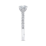 Round Diamond Engagement Ring in 14K White Gold (Semi-Mount)