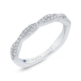 Diamond Crossover Shank Half-Eternity Wedding Band in 14K White Gold