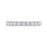 Half-Eternity Round Diamond Wedding Band in 14K White Gold