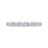 Pear Cut Diamond Wedding Band in 14K White Gold