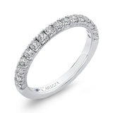 Round Diamond Half-Eternity Wedding Band in 14K White Gold