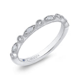 Round Diamond Half-Eternity Wedding Band in 14K White Gold