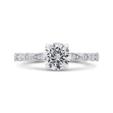 Round Diamond Engagement Ring in 14K White Gold (Semi-Mount)