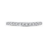 Round Diamond Half-Eternity Wedding Band in 14K White Gold
