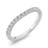 Round Diamond Half-Eternity Wedding Band in 14K White Gold