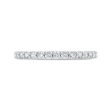 Round Diamond Half-Eternity Wedding Band in 14K White Gold