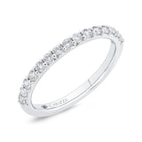 Round Diamond Half-Eternity Wedding Band in 14K White Gold