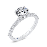Round Diamond Engagement Ring in 14K White Gold (Semi-Mount)