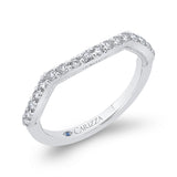 Round Diamond Half-Eternity Wedding Band in 14K White Gold