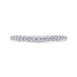 Round Half-Eternity Diamond Wedding Band in 14K White Gold