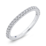 Round Half-Eternity Diamond Wedding Band in 14K White Gold