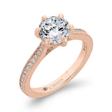 Round Diamond Engagement Ring in 14K Rose Gold (Semi-Mount)
