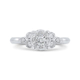 Round Diamond Engagement Ring in 14K White Gold