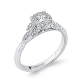 Round Diamond Engagement Ring in 14K White Gold
