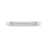Round Diamond Wedding Band in 14K White Gold