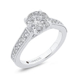 Round Diamond Engagement Ring in 14K White Gold