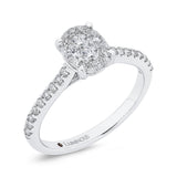 Round Diamond Engagement Ring in 14K White Gold