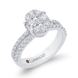 Round Diamond Engagement Ring in 14K White Gold
