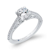 Round Diamond Engagement Ring in 14K White Gold (Semi-Mount)