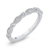 Round Diamond Wedding Band in 14K White Gold