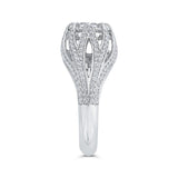 Split Shank Diamond Engagement Ring in 14K White Gold
