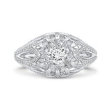 Split Shank Diamond Engagement Ring in 14K White Gold