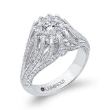 Split Shank Diamond Engagement Ring in 14K White Gold